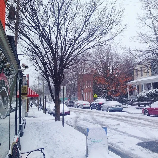 From our morning coffee run. We'd just like to point out that it was 73 degrees