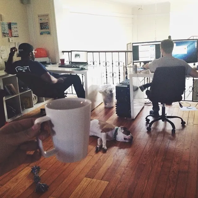 Sunday Funday here at 80amps. We have our coffee & #sounds4work to get us in gea