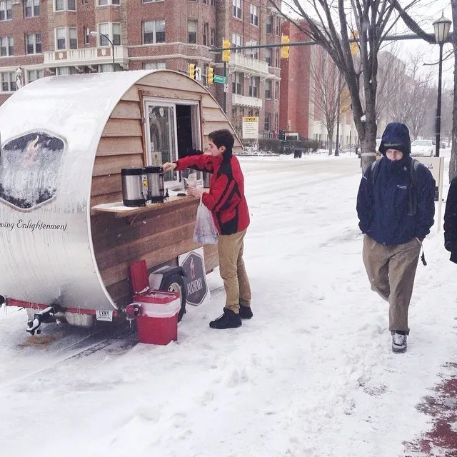 Our buddies over at @alchemyrva are redefining "commitment" on this #RVA snowday