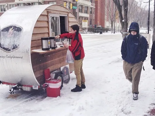 Our buddies over at @alchemyrva are redefining "commitment" on this #RVA snowday